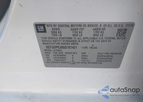 2016 GMC Sierra 1500 Denali from USA, damaged, VIN 3GTU2PEJ8GG187421